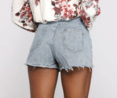 Causing Trouble High Rise Cutoff Shorts Sai Feel